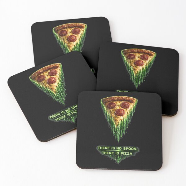 Item preview, There Is No Spoon There Is Pizza Matrix Parody Shirt designed and sold by CerealBoxInk.