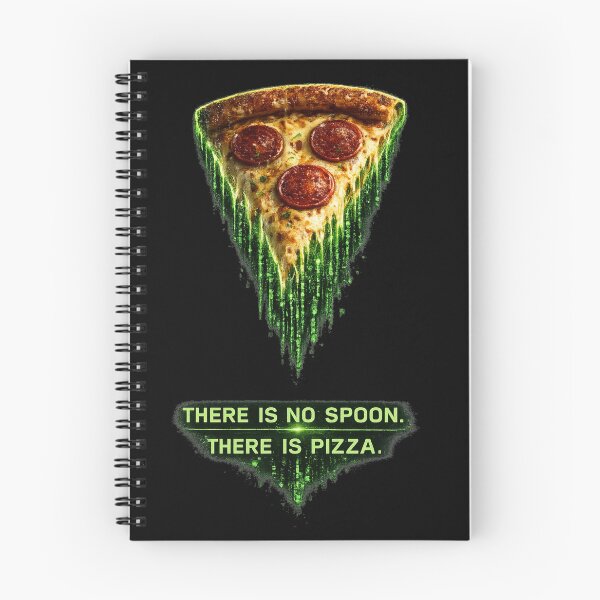 Item preview, There Is No Spoon There Is Pizza Matrix Parody Shirt designed and sold by CerealBoxInk.