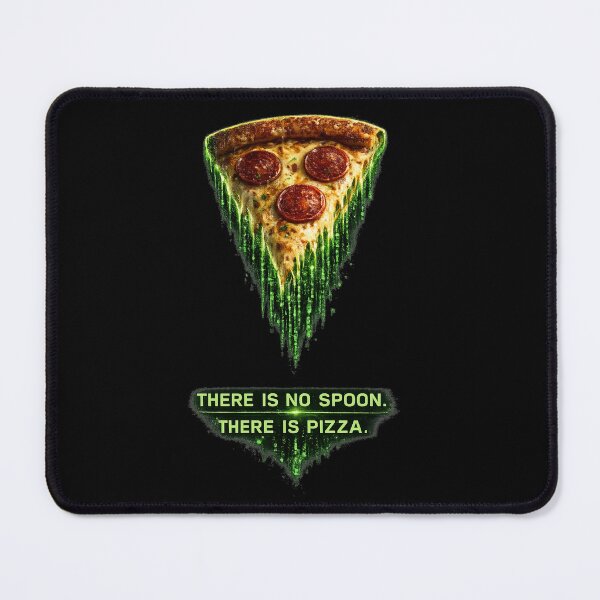 Item preview, There Is No Spoon There Is Pizza Matrix Parody Shirt designed and sold by CerealBoxInk.