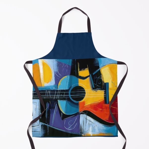 Item preview, Cubist Acoustic Guitar - Bold Geometric Forms in a Vibrant Celebration of Music designed and sold by OlfactoART Studio.