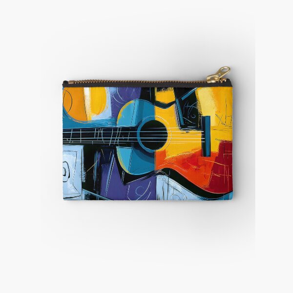 Item preview, Cubist Acoustic Guitar - Bold Geometric Forms in a Vibrant Celebration of Music designed and sold by OlfactoART Studio.
