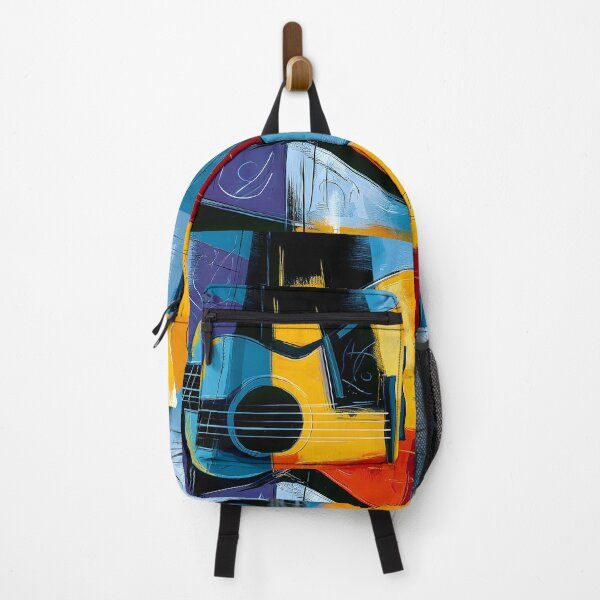 Item preview, Cubist Acoustic Guitar - Bold Geometric Forms in a Vibrant Celebration of Music designed and sold by OlfactoART Studio.