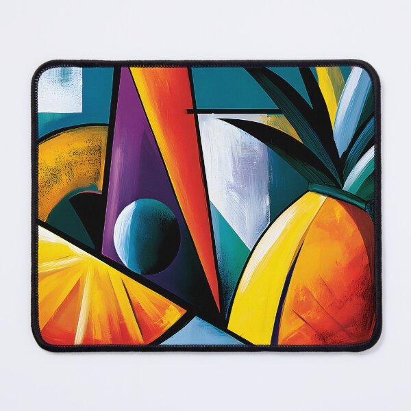 Item preview, Pineapple in Bold Geometry - Vibrant Tropical Forms and Contemporary Abstract Color designed and sold by OlfactoART Studio.