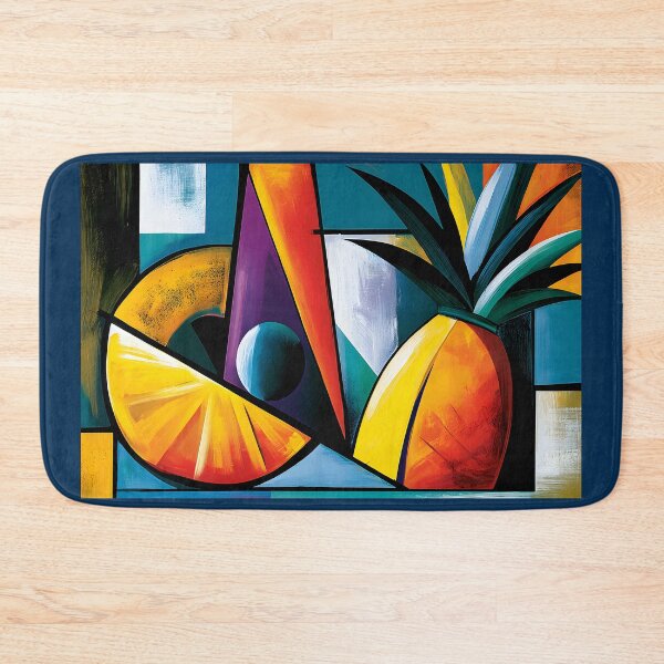 Item preview, Pineapple in Bold Geometry - Vibrant Tropical Forms and Contemporary Abstract Color designed and sold by OlfactoART Studio.