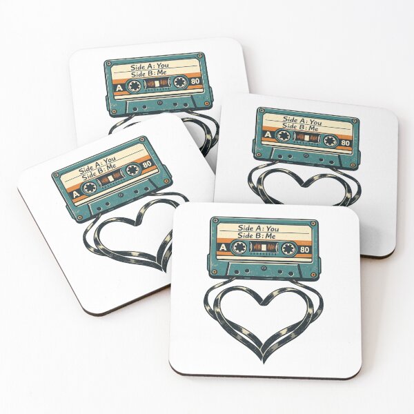 Item preview, Side A You Side B Me Retro Mixtape Cassette Tee designed and sold by CerealBoxInk.