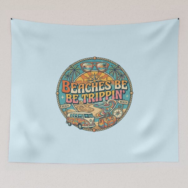 Item preview, Beaches Be Trippin Circle designed and sold by RahniNM.