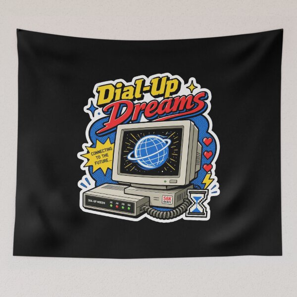 Item preview, Dial-Up Dreams Retro Internet Sticker  designed and sold by Sketchlegacy.