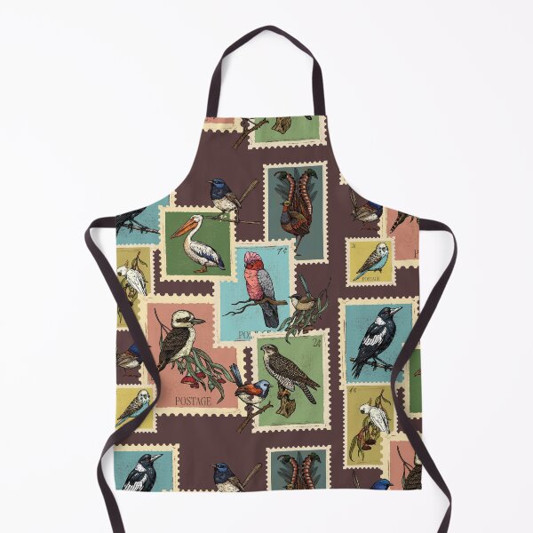 Item preview, Australian birds vintage stamps designed and sold by InkRiot Studios.