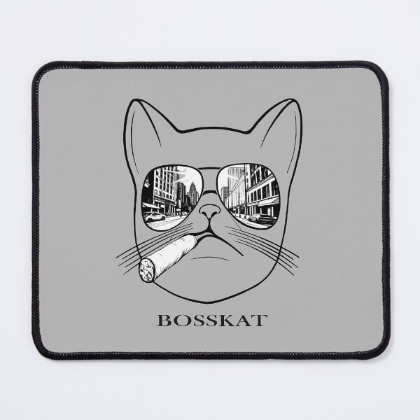 Item preview, BossKat Gangster Cat Smoking Cigar in Aviators designed and sold by A9DesignStore.