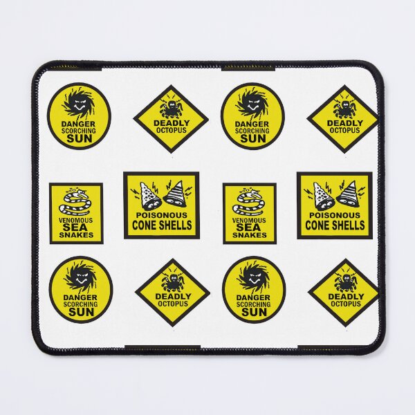 Item preview, Funny Aussie Beach Warning Danger Warning Signs Pack designed and sold by Al Benge.