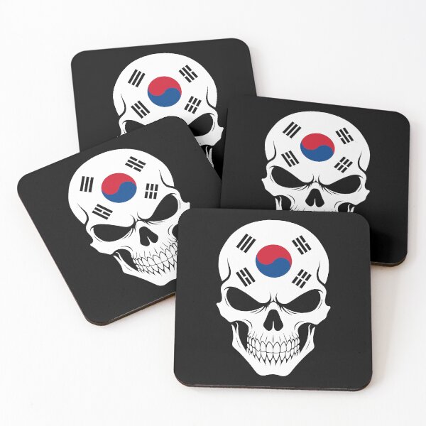 Item preview, South Korea Skull Flag designed and sold by JeffBartels.