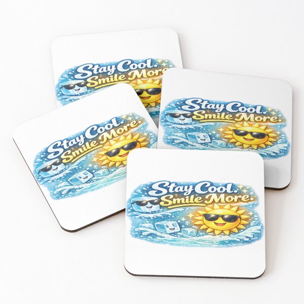 Item preview, Stay Cool Smile More Summer Ice Cube & Sun Cute Funny Sticker designed and sold by sosservice.