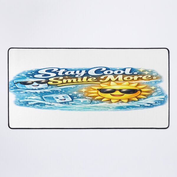 Item preview, Stay Cool Smile More Summer Ice Cube & Sun Cute Funny Sticker designed and sold by sosservice.