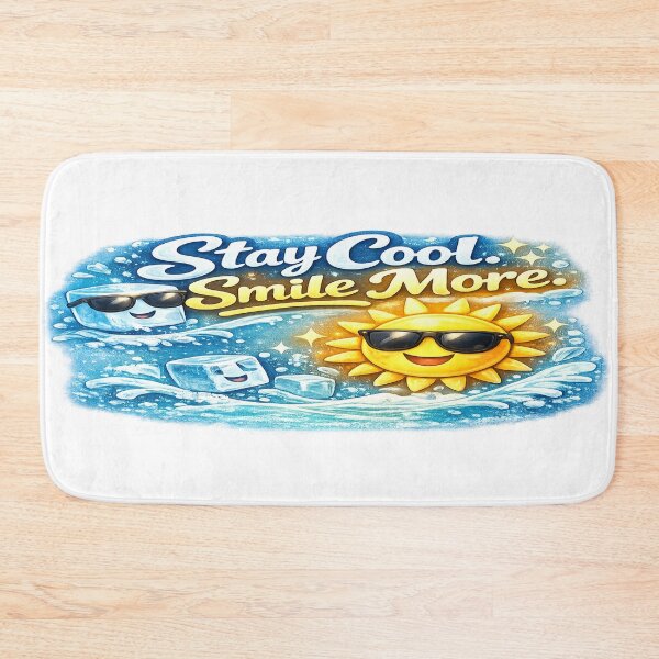 Item preview, Stay Cool Smile More Summer Ice Cube & Sun Cute Funny Sticker designed and sold by sosservice.