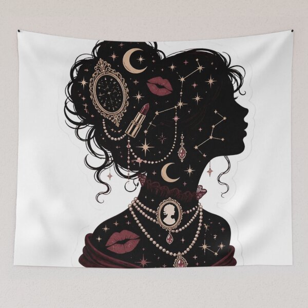 Item preview, Vamp Romantic Silhouette Dark Feminine Aesthetic designed and sold by StickyGuys.