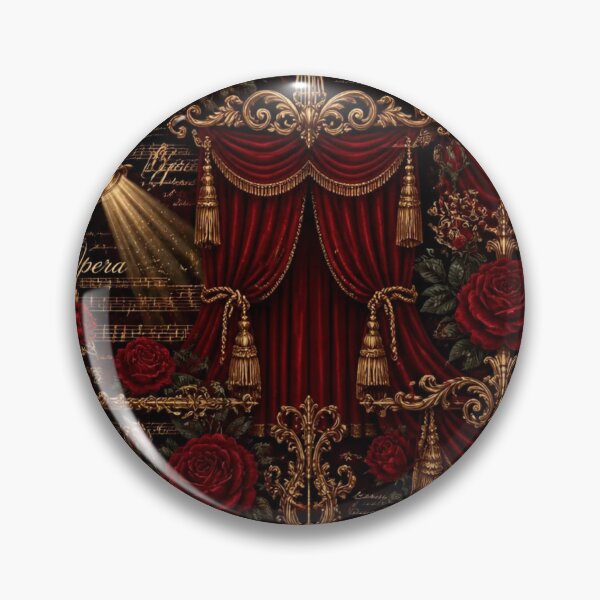 Item preview, Operacore Crimson Velvet Curtain Roses Baroque Luxury Aesthetic  designed and sold by StickyGuys.