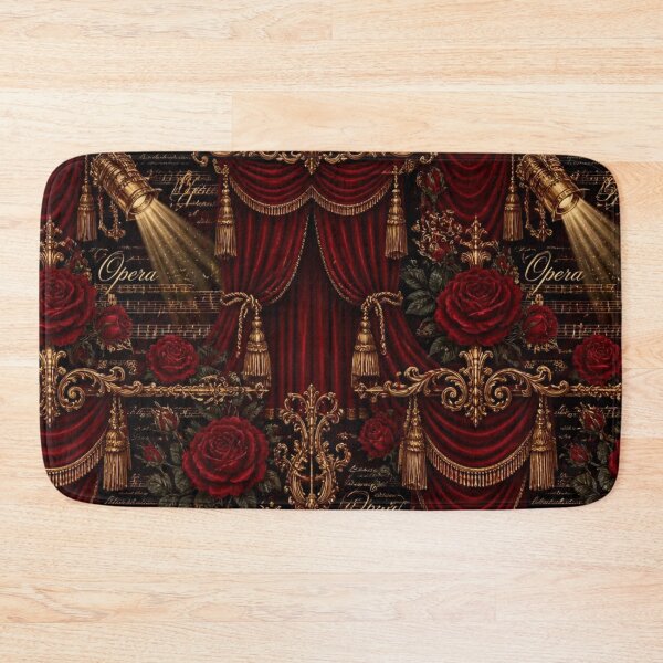 Item preview, Operacore Crimson Velvet Curtain Roses Baroque Luxury Aesthetic  designed and sold by StickyGuys.