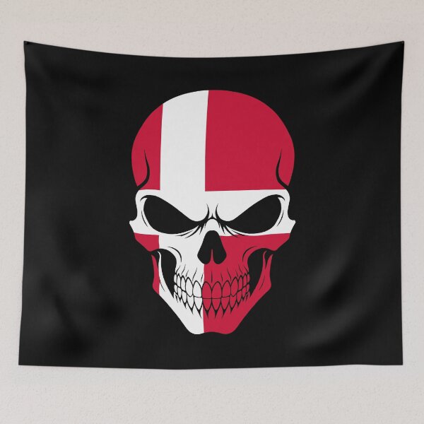 Item preview, Denmark Skull Flag designed and sold by JeffBartels.