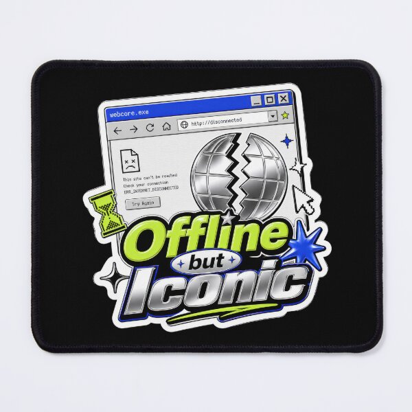 Item preview, Offline But Iconic Retro Internet Sticker  designed and sold by Sketchlegacy.