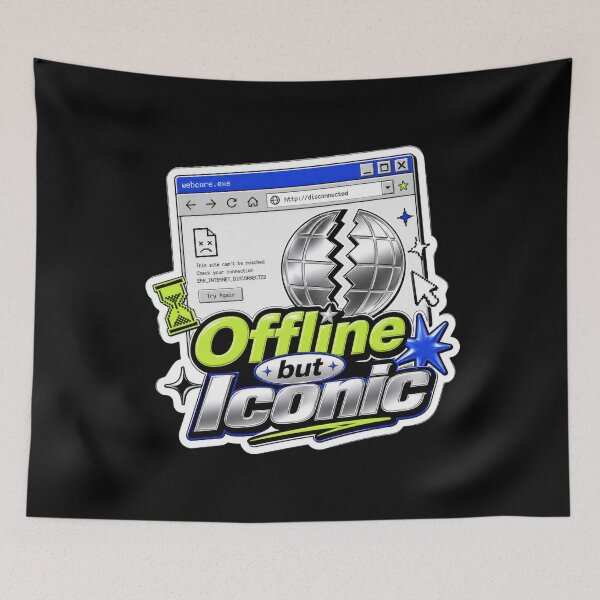 Item preview, Offline But Iconic Retro Internet Sticker  designed and sold by Sketchlegacy.