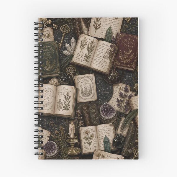 Item preview, Dark Academia Spell Book Library Collage Seamless Cozy Witchy Aesthetic designed and sold by StickyGuys.