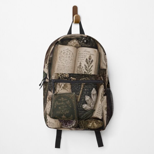 Item preview, Dark Academia Spell Book Library Collage Seamless Cozy Witchy Aesthetic designed and sold by StickyGuys.