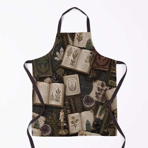 Item preview, Dark Academia Spell Book Library Collage Seamless Cozy Witchy Aesthetic designed and sold by StickyGuys.