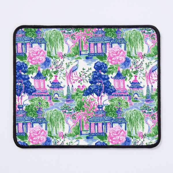 Item preview, Grandmillennial art, heron in preppy chinoiserie garden designed and sold by SophieClimaArt.
