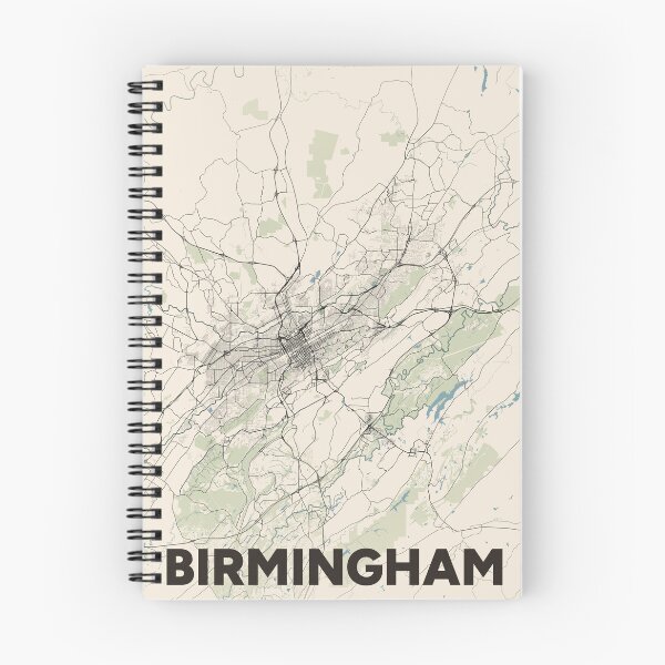 Artikelvorschau, Karte von Birmingham, Alabama entworfen und verkauft von MapsNerd.