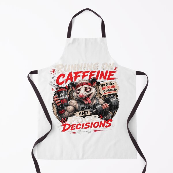 Aperçu de l'œuvre Running On Caffeine No Sleep No Plan Gym Opossum créée et vendue par Digistore1221.