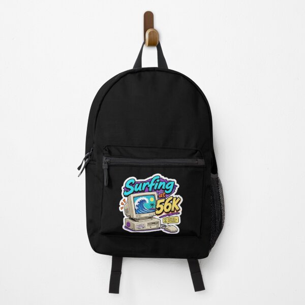 Item preview, Surfing at 56K Retro Internet Sticker designed and sold by Sketchlegacy.