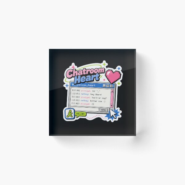 Item preview, Chatroom Heart Retro Internet Sticker  designed and sold by Sketchlegacy.