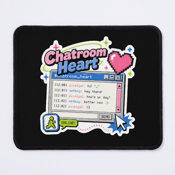 Item preview, Chatroom Heart Retro Internet Sticker  designed and sold by Sketchlegacy.