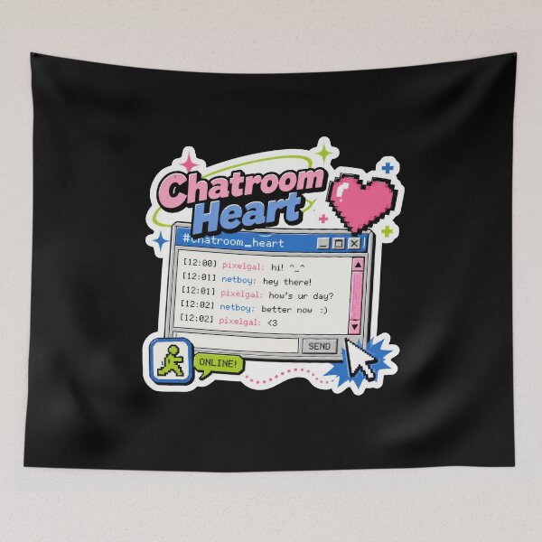 Item preview, Chatroom Heart Retro Internet Sticker  designed and sold by Sketchlegacy.