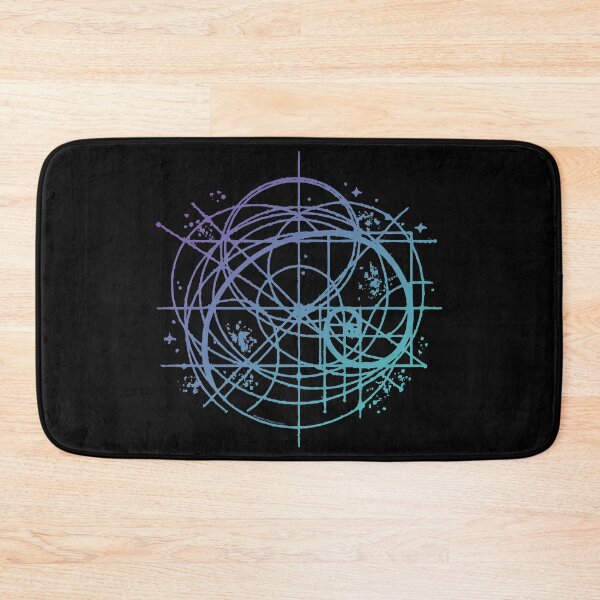 Item preview, Golden Ratio Fibonacci Spiral | Sacred Geometry Line Art | Amethyst + Aqua Turquoise designed and sold by Made by Tamar.