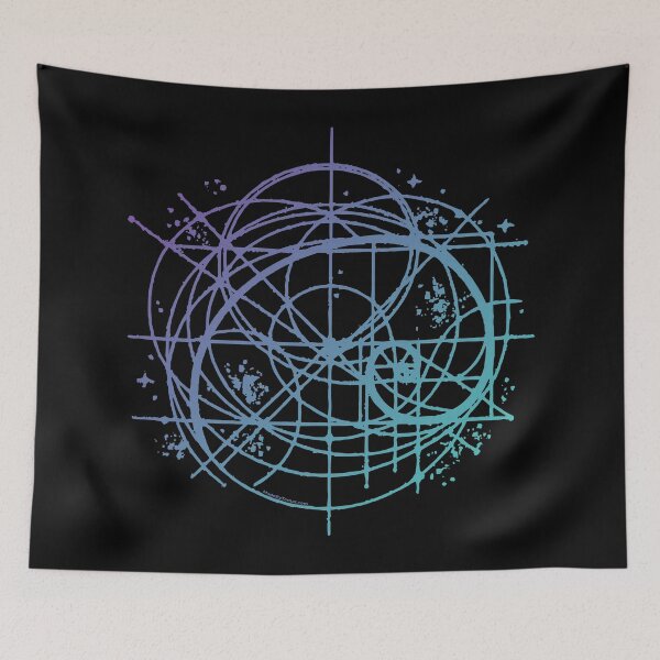 Item preview, Golden Ratio Fibonacci Spiral | Sacred Geometry Line Art | Amethyst + Aqua Turquoise designed and sold by Made by Tamar.
