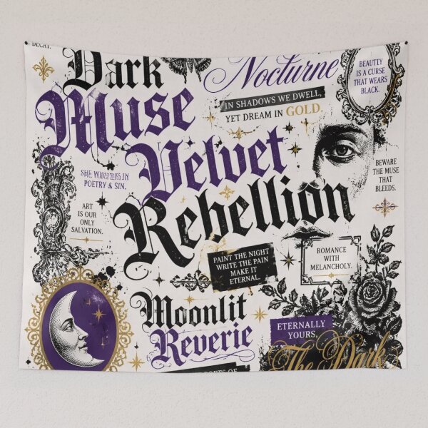 Item preview, Gothic Baroque Typography Collage Poetic Text Dark Aesthetic designed and sold by StickyGuys.