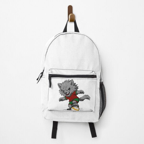 Item preview, Cute Wolf Playing Football Cartoon designed and sold by Phyllya Design.
