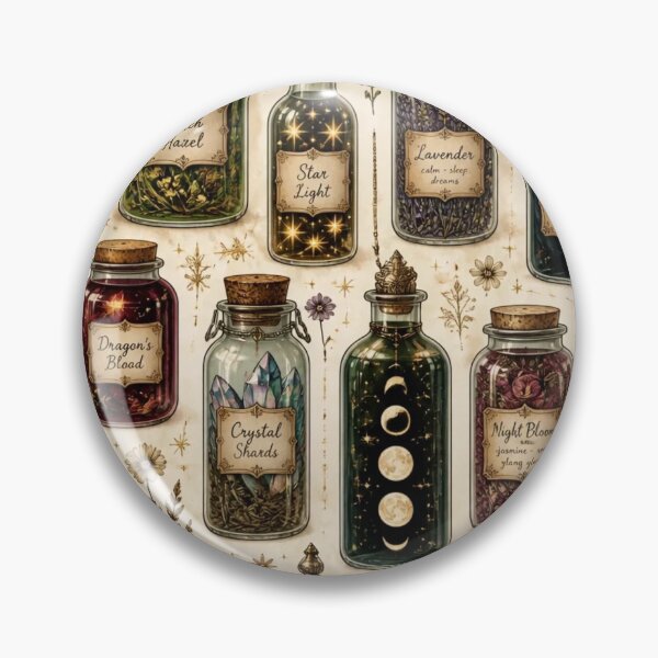 Item preview, Witch Apothecary Jars Potion Bottles Seamless Witchy Mystical Pattern designed and sold by StickyGuys.