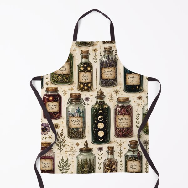 Item preview, Witch Apothecary Jars Potion Bottles Seamless Witchy Mystical Pattern designed and sold by StickyGuys.