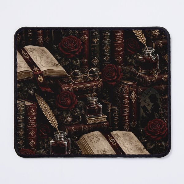Item preview, Vampire Literature Dark Romance Library Seamless Luxury Aesthetic designed and sold by StickyGuys.