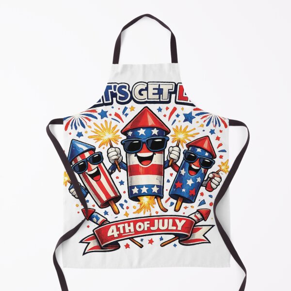 Item preview, Let's Get Lit Funny 4th of July Fireworks Patriotic Shirt Design designed and sold by mansourhamid.