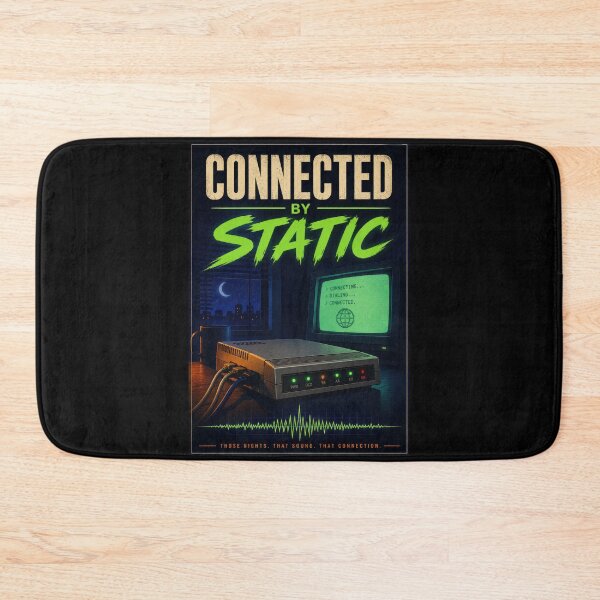 Item preview, Connected by Static Dial-Up Internet Poster  designed and sold by Sketchlegacy.
