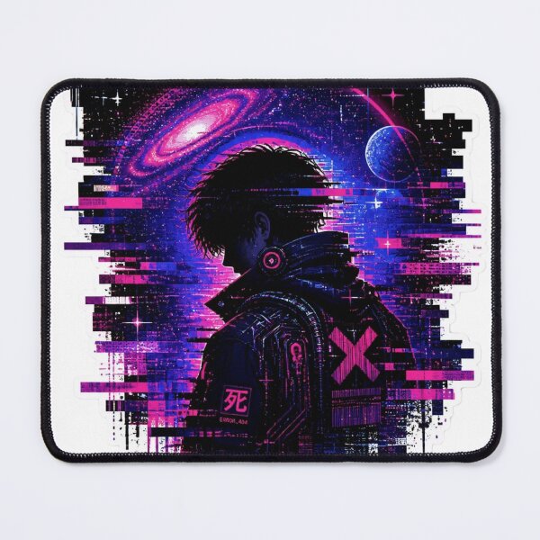 Item preview, Glitch Art Cyberpunk Galaxy Dark Neon Digital Aesthetic designed and sold by StickyGuys.