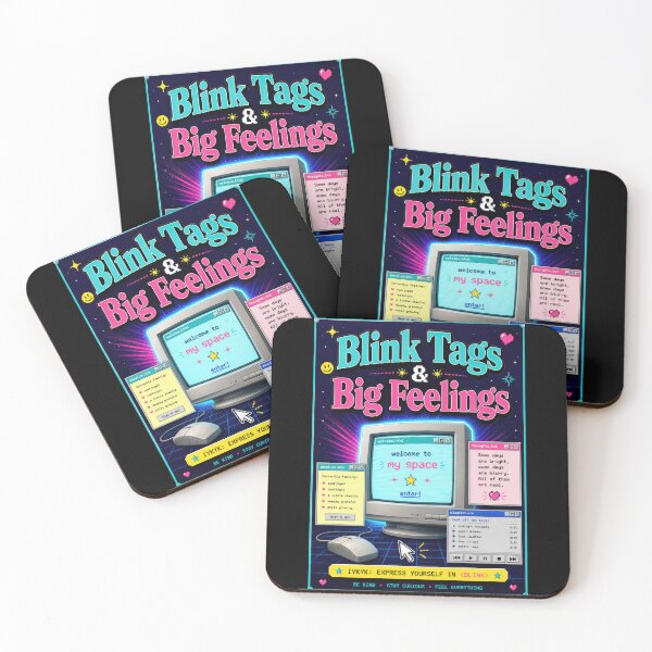 Item preview, Blink Tags and Big Feelings Retro Web Poster  designed and sold by Sketchlegacy.
