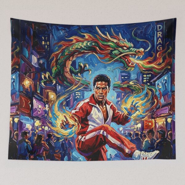 Item preview, The Last Dragon Retro Martial Arts Action Tribute Art Movie Poster designed and sold by Art's Diner.