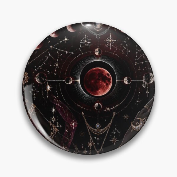 Item preview, Blood Moon Eclipse Dark Feminine Celestial Seamless Astrology Pattern designed and sold by StickyGuys.