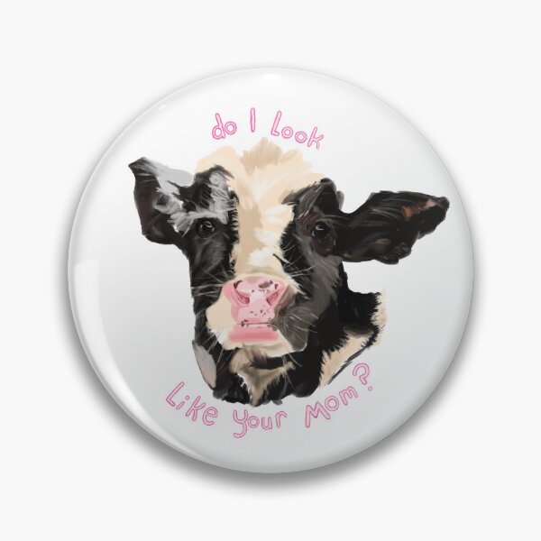 Item preview, Vegan Cow Sticker: Do I Look Like your Mom? designed and sold by DessertFactoryArt.