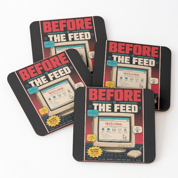 Item preview, Before The Feed Retro Internet Poster  designed and sold by Sketchlegacy.