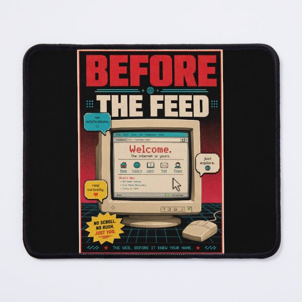 Item preview, Before The Feed Retro Internet Poster  designed and sold by Sketchlegacy.
